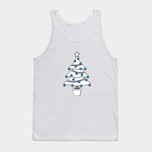 White Christmas Tree Tank Top